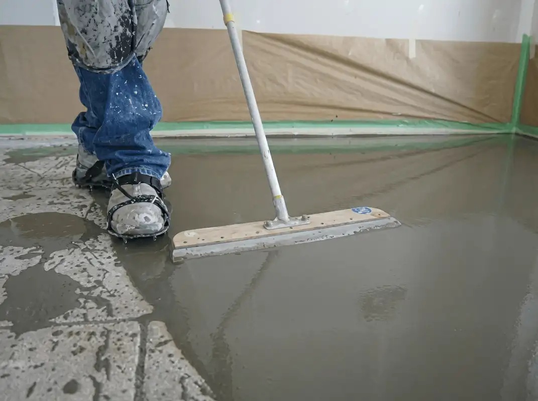 Uneven floor being professionally repaired in Minneapolis, MN